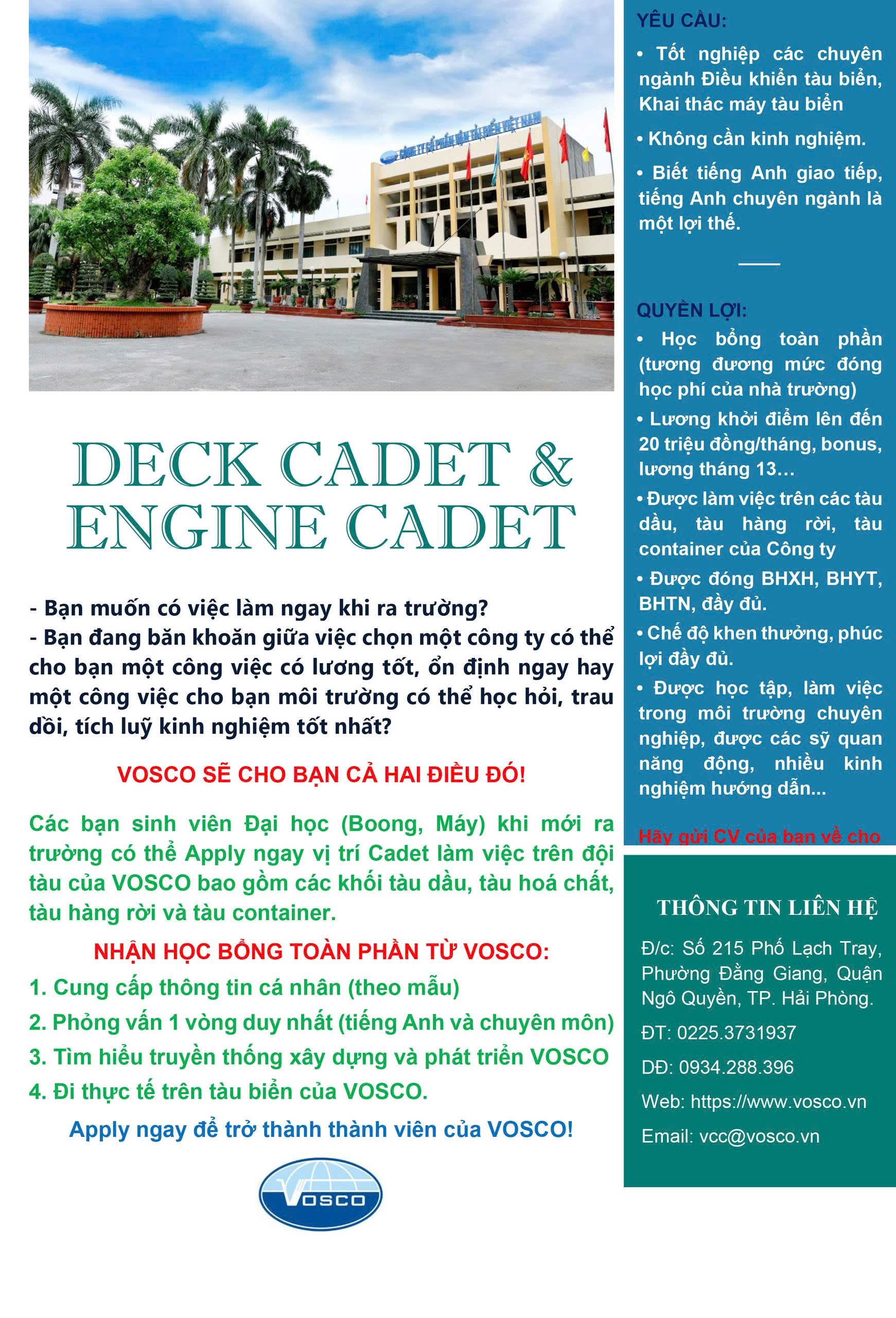 VOSCO và Chương trình học bổng cho sinh viên